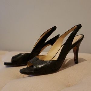 Cole Haan Black Leather Slingbacks Size 9